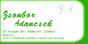 zsombor adamcsek business card